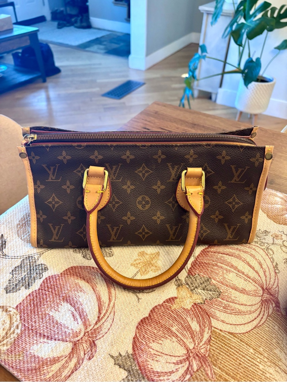 Louis Vuitton Monogram Popincourt Top-Handle Bag in Brown and Tan